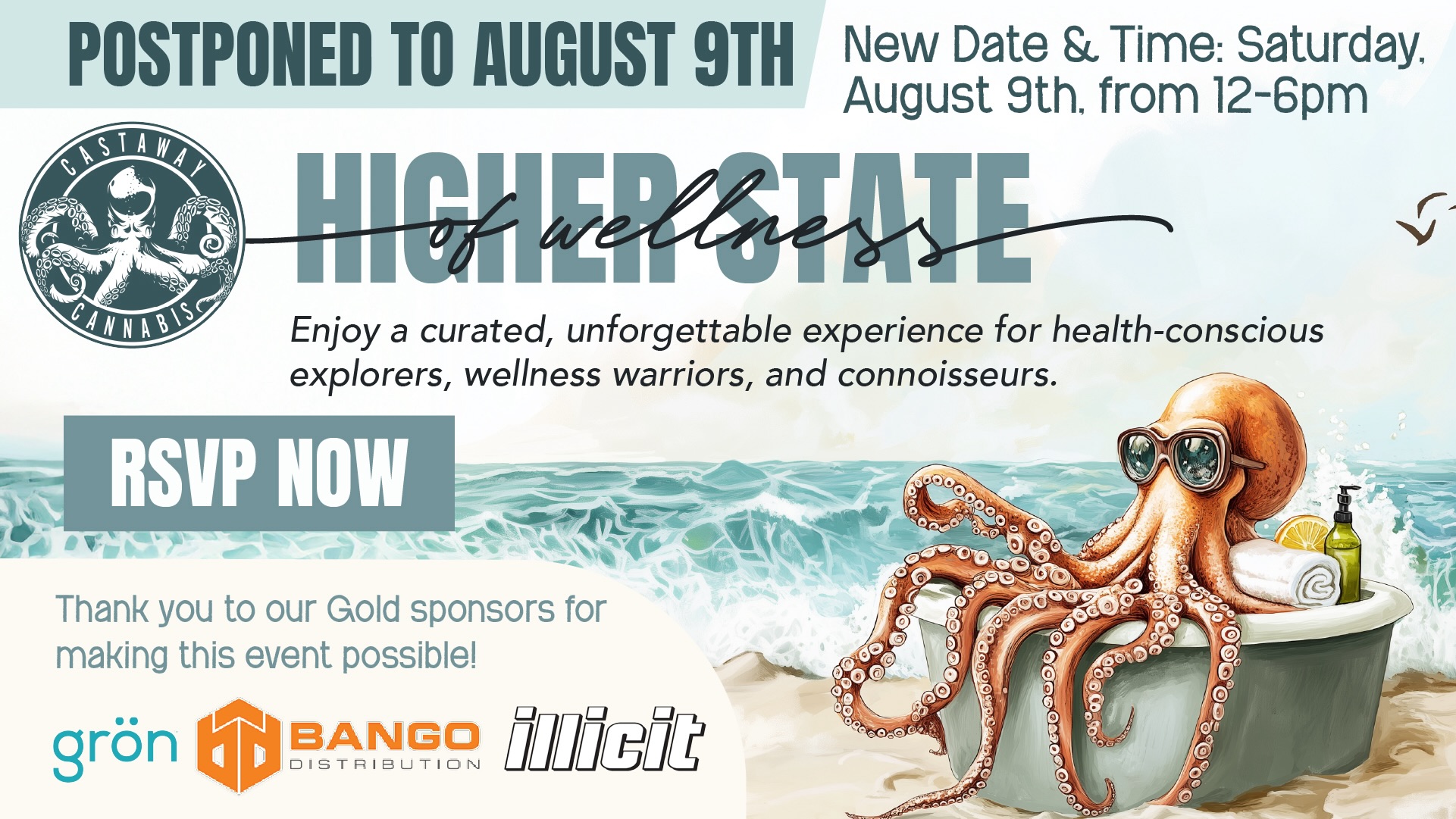 RSVP now for our Higher State of Wellness event on Saturday, June 7th, from 12 to 6pm.
